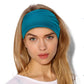 Gili 2 Pack Wide Headbands for Women Boho African Knotted Non Slip Fashion Hair Bands Yoga Running Sports Workout Gym Head Wraps Elastic Soft Cotton Cloth Turbans Bandana for Girls (Dark Green, Teal)