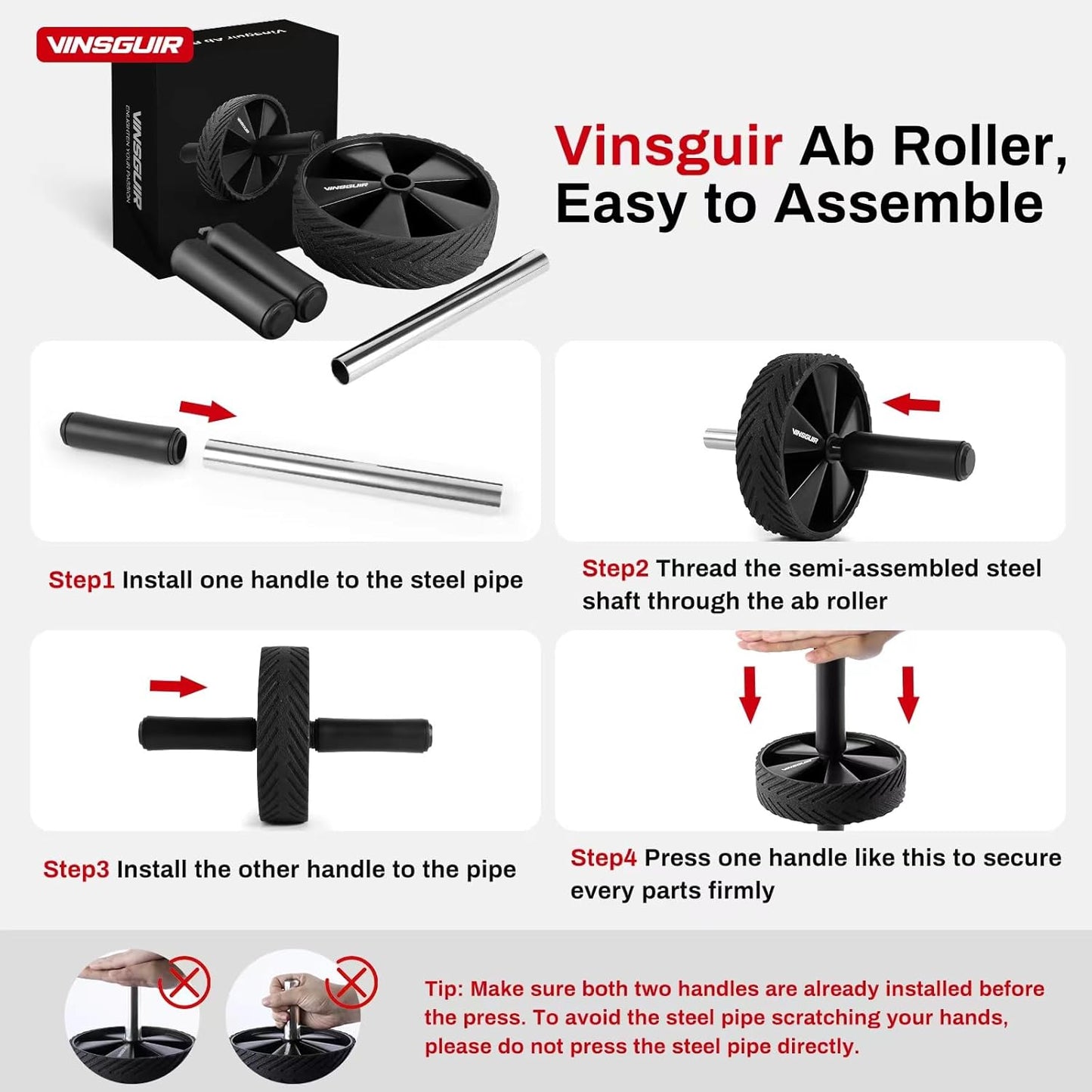 Ab Roller Wheel - Ab Workout Equipment for Abdominal Strength