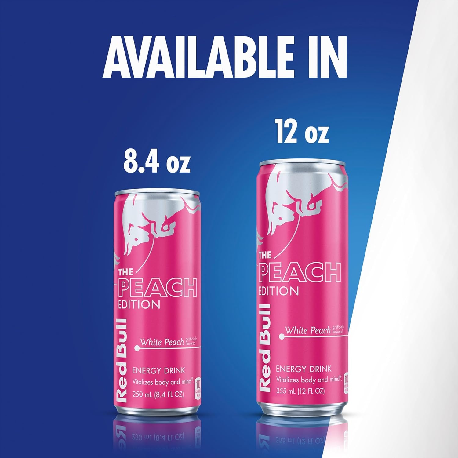 Red Bull Peach Edition Energy Drink, White Peach, 12 Fl. oz., 24 Cans