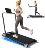 Viamotion Walking Pad Treadmill with Handlebar and Adjustable Incline