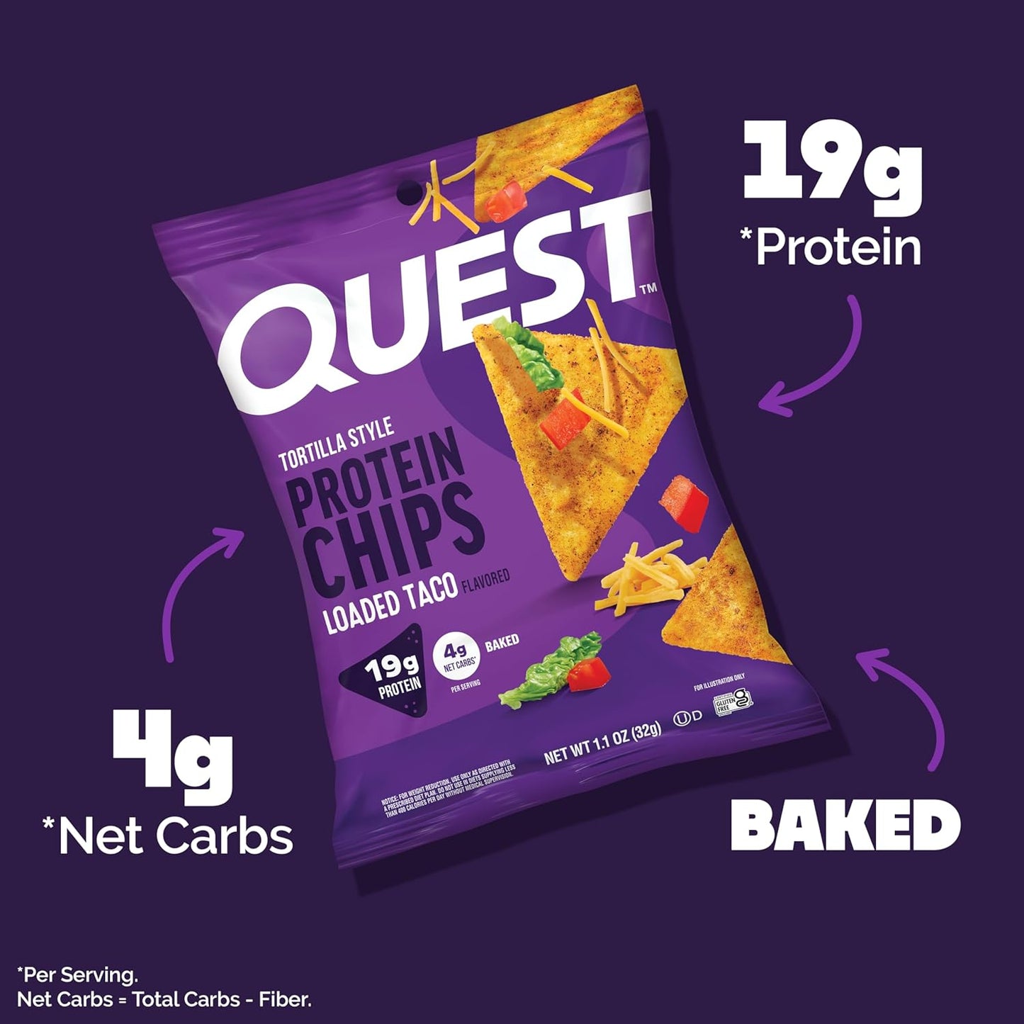 Nutrition Loaded Taco Tortilla Style Protein Chips (Pack of 12)