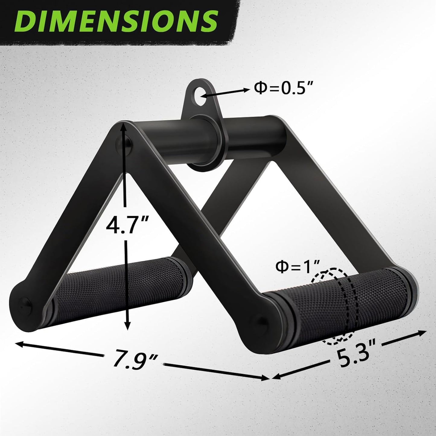 Double D Row Handle Cable Attachment for Weight Workout