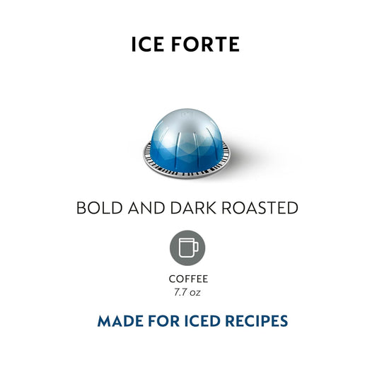 Nespresso Capsules Vertuo, Ice Forte, Brews 7.8 oz.