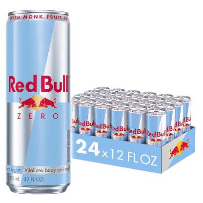 Red Bull Zero Energy Drink, 12 Fl. oz, Pack of 24 Cans