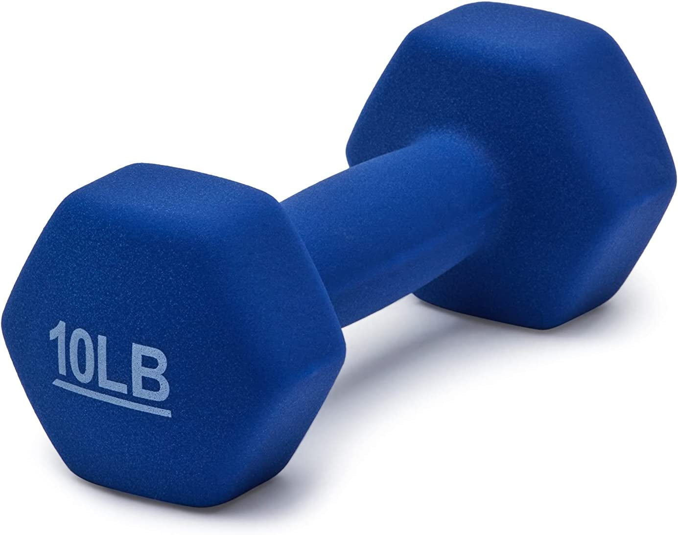 10 Pound Neoprene Dumbbell Hand Weights for Exercise
