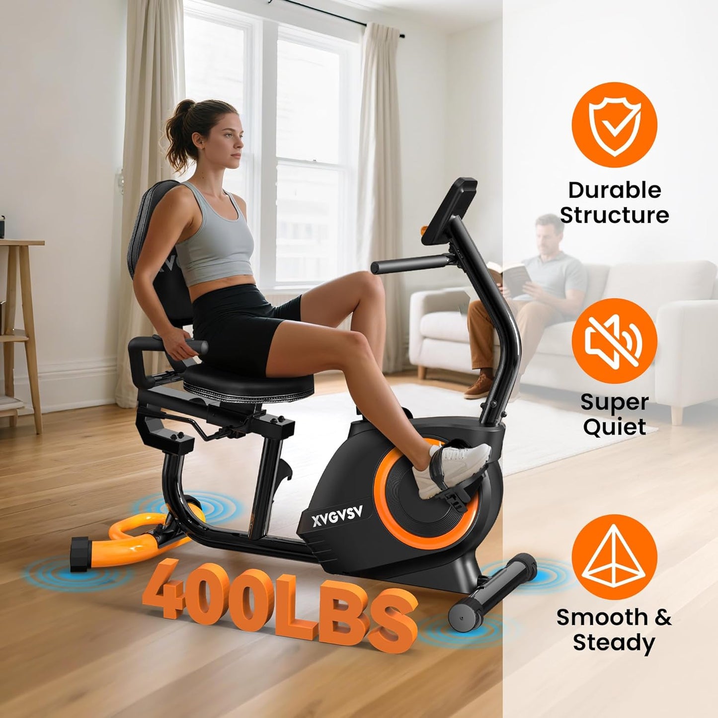 XVGVSV Recumbent Exercise Bike for Home Use