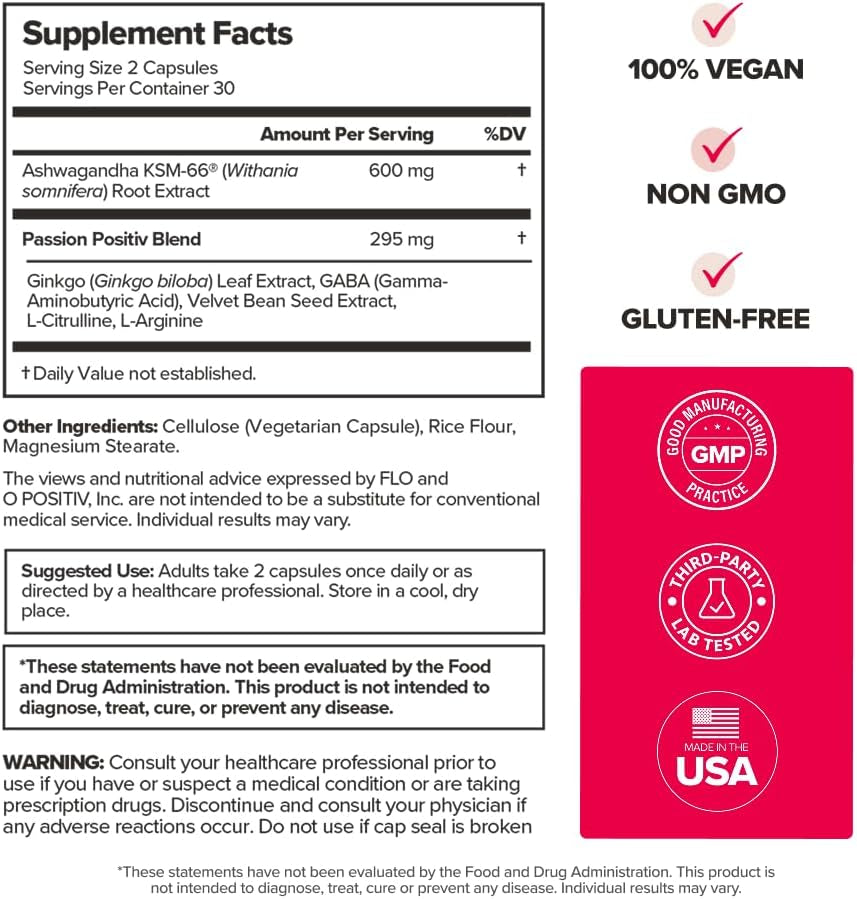 O Positiv URO Vaginal Moisture & Mood – Formulated to Support Vaginal Moisture, Mood & Relaxation