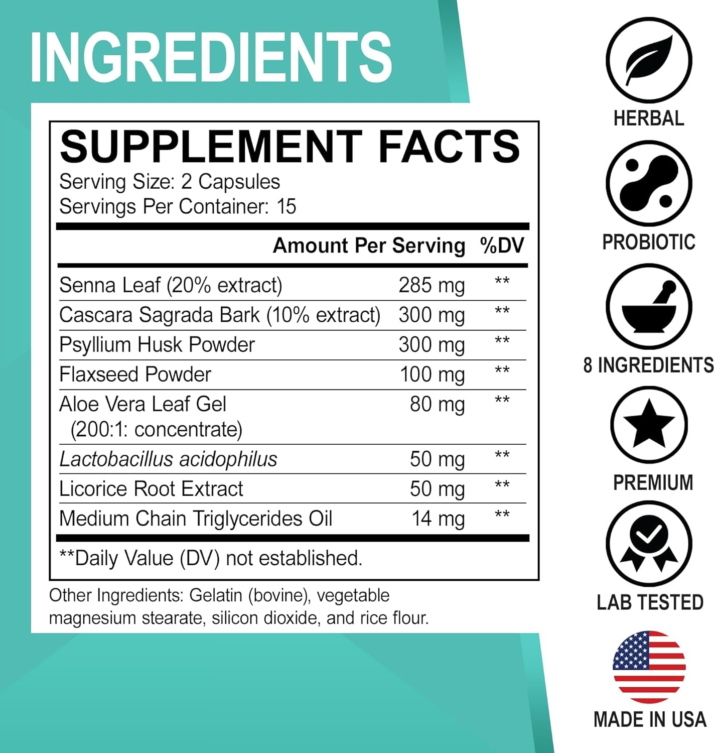 Colon Cleanser Detox for Weight Flush - 15 Day Intestinal Cleanse Pills & Probiotic
