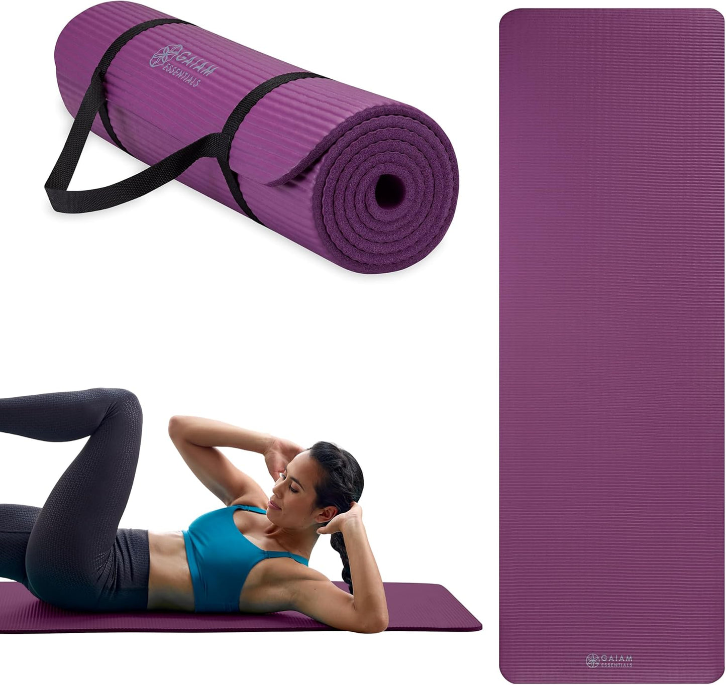 Gaiam Yoga Mat - Thick 2/5" (10Mm) Workout Mat