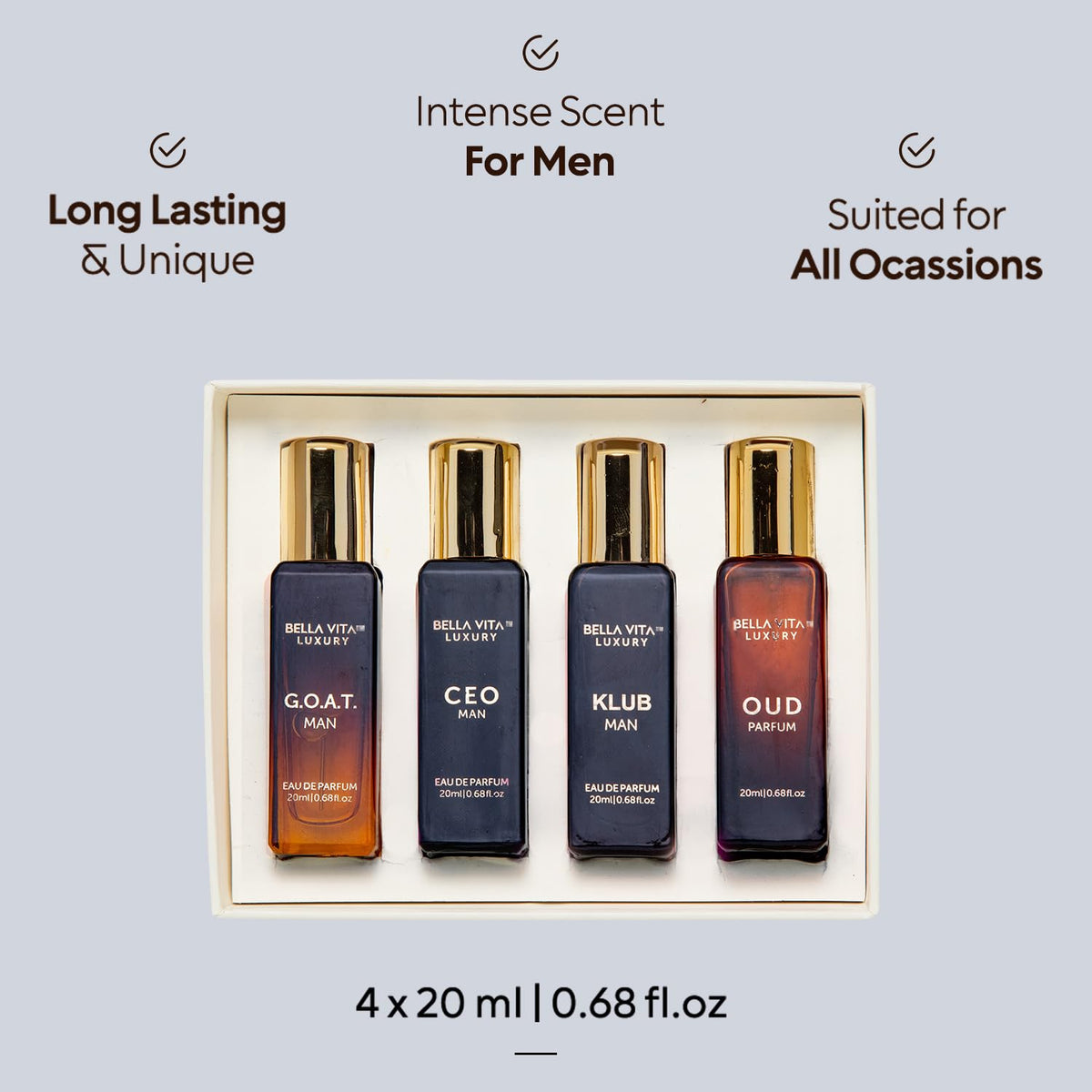 Bellavita Luxury CEO Man & Men's Gift Set Perfume Cologne for Men Combo| Long-Lasting Men's Cologne with Lemon, Lavender, Tonka & Agarwood Notes