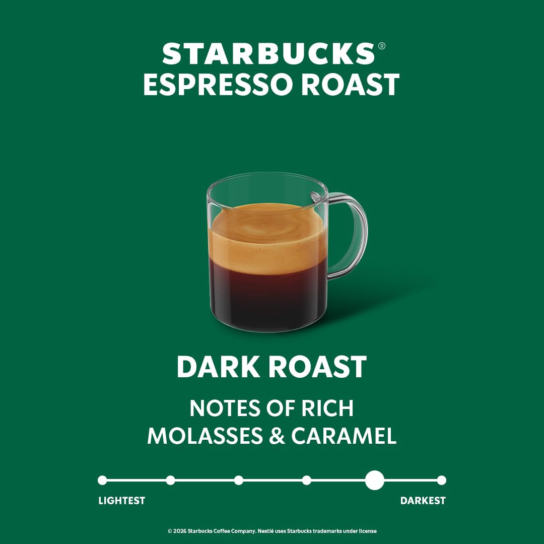 Starbucks by Nespresso Vertuo, Dark Roast Espresso, Brews 1.35 oz.