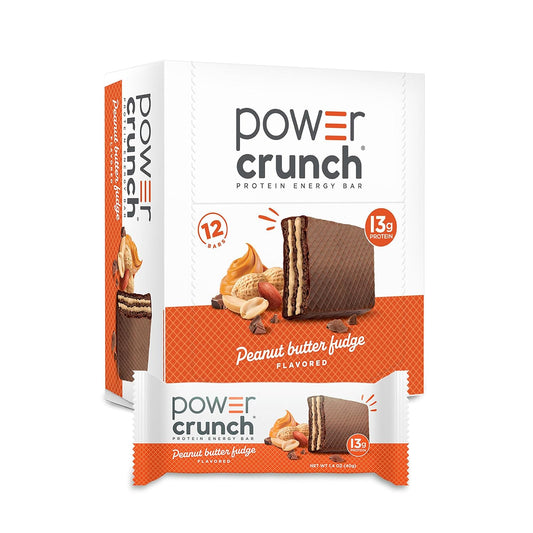 Power Crunch Protein Energy Wafer Bars, Peanut Butter Fudge (12 Count)