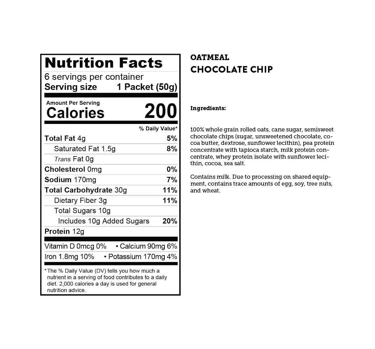 Kodiak Instant Oatmeal Packets, Chocolate Chip, High Protein (36 Packets Total)