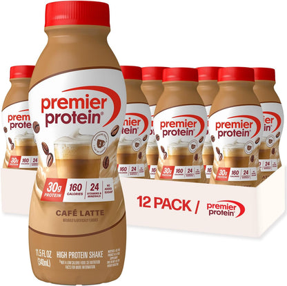 Premier Protein Shake, Café Latte, 30G Protein, 11.5 Fl oz, 12 Pack