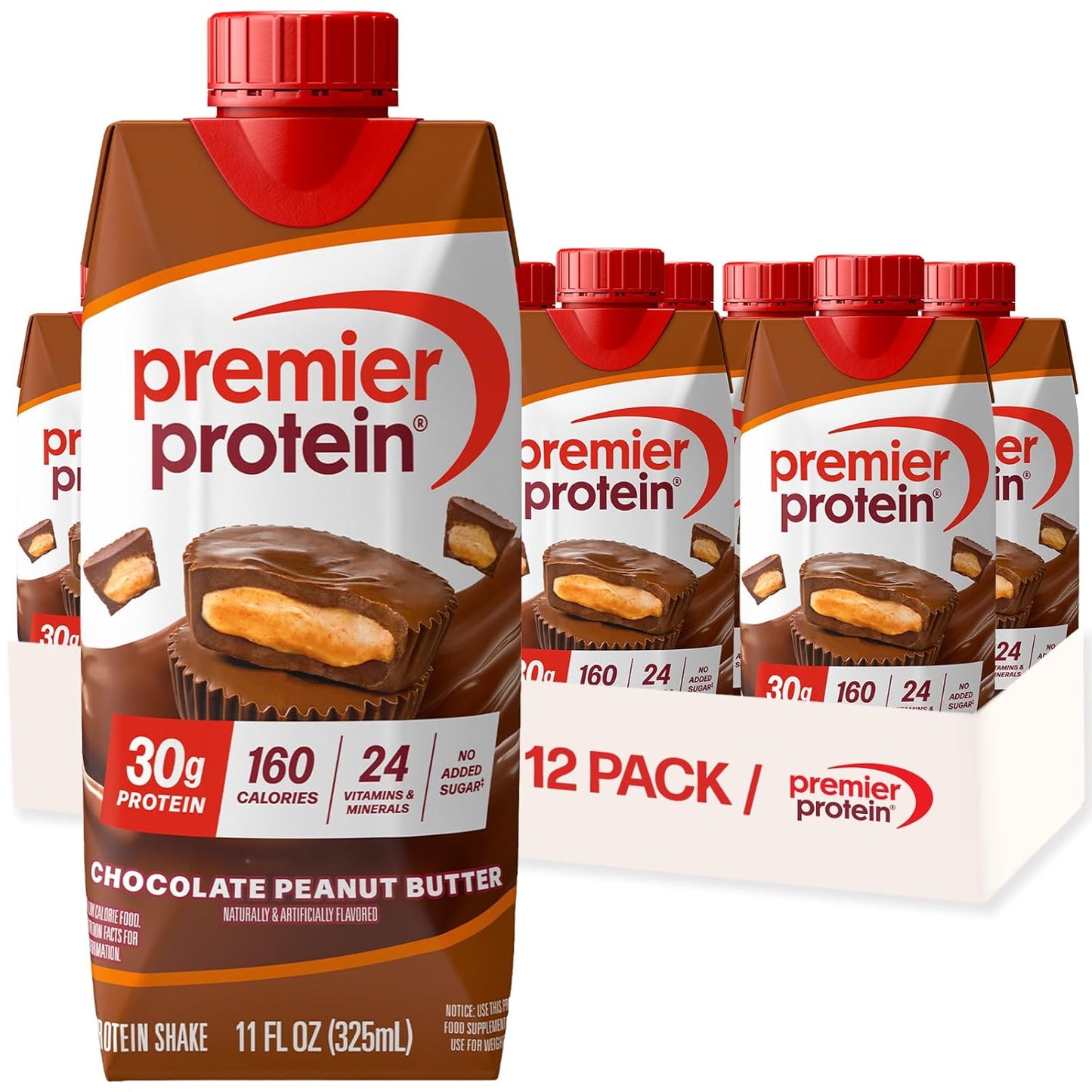 Premier Protein Shake, Chocolate Peanut Butter, 30G Protein, 12 Pack