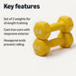 8 Pound Neoprene Dumbbell Hand Weights for Exercise