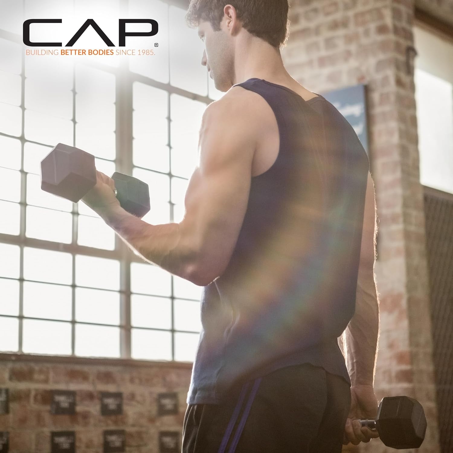 60 Pound Coated Hex Dumbbell Weight
