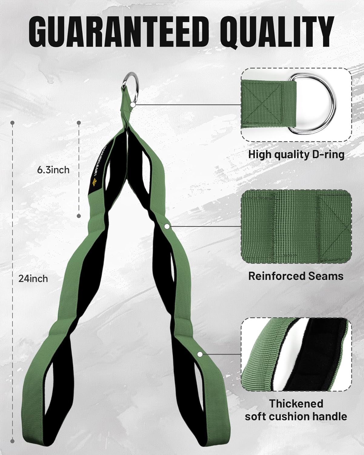MANUEKLEAR Tricep Rope Cable Attachment Handles