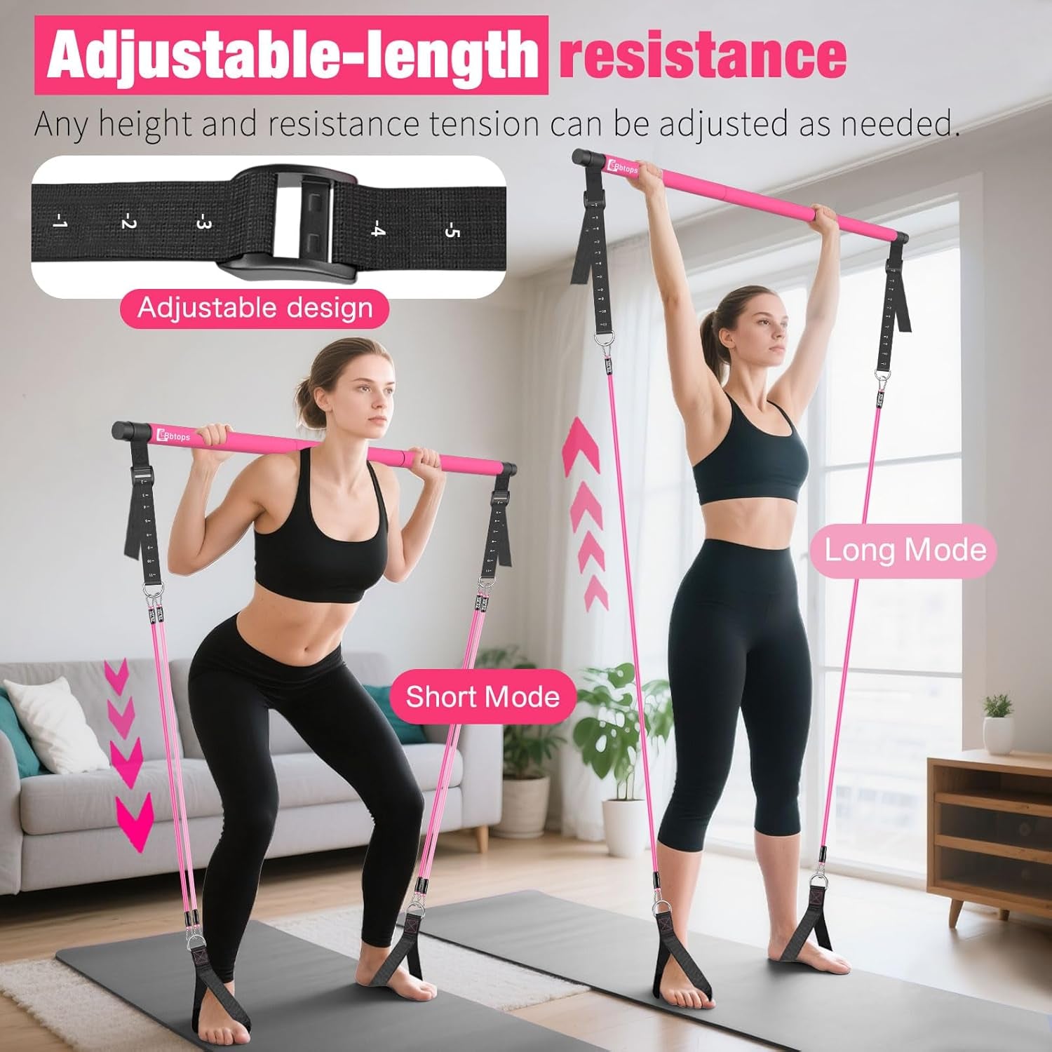 Pilates Bar Kit with Resistance Bands