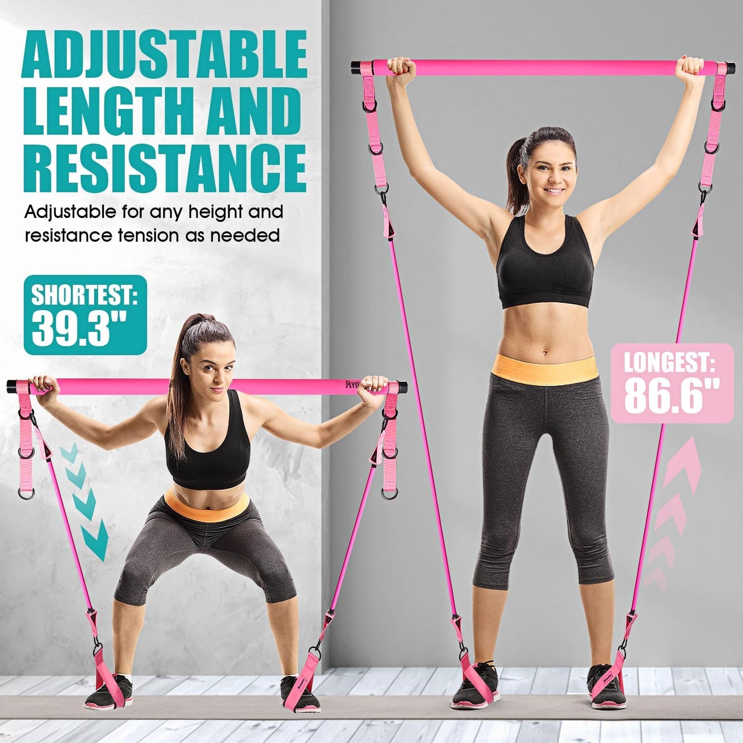 Ayombo Pilates Bar Kit with Resistance Bands