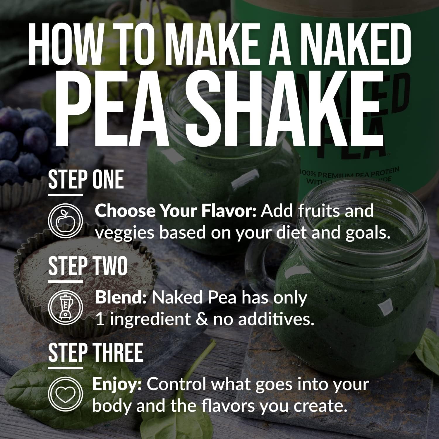 Naked Pea Protein Isolate from North American Farms - 5lb Bulk