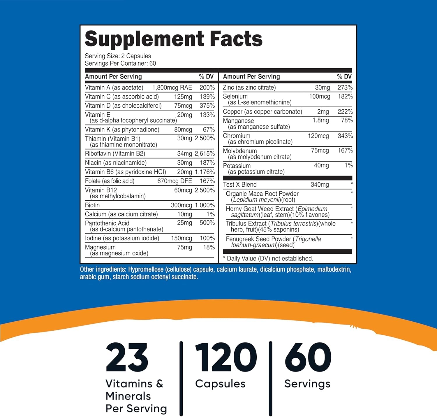Nutricost Multivitamin for Men 120 Capsules