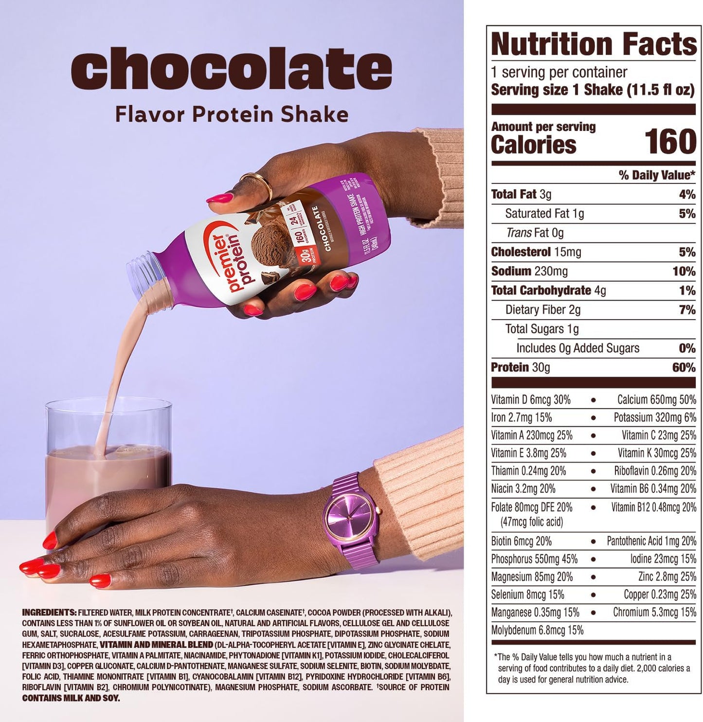 Premier Protein Shake, Chocolate, 30G Protein, 11.5 Fl oz, 12 Pack