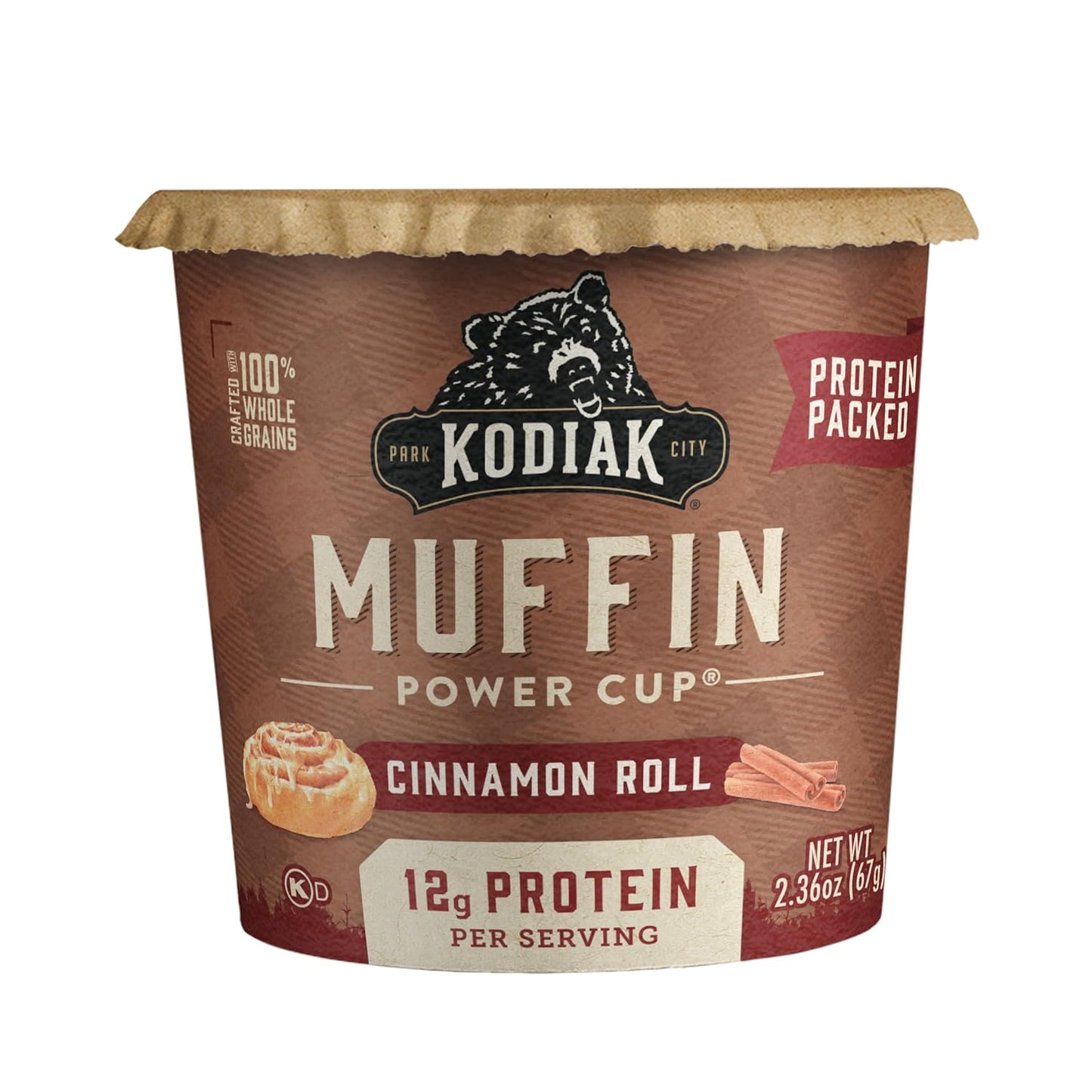 Kodiak Cakes Minute Muffins, Cinnamon Roll (Pack of 12)