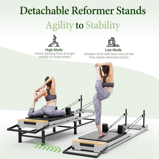 Pilates Reformer, 91" Foldable Reformer Pilates Machine