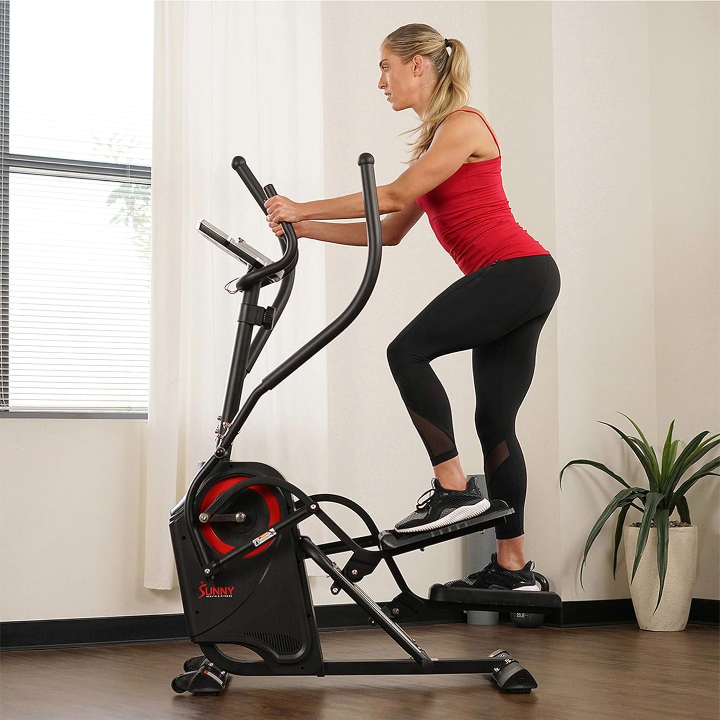 Sunny Health & Fitness Elliptical Exercise Machine with Adjustable Resistance