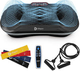 Waver Vibration Plate Exercise Machine for Lymphatic Drainage, Muscle Activation, Full-Body Workout Vibrating Platform with Loop Bands, Fitness Equipment for Strength Toning & Fat Loss