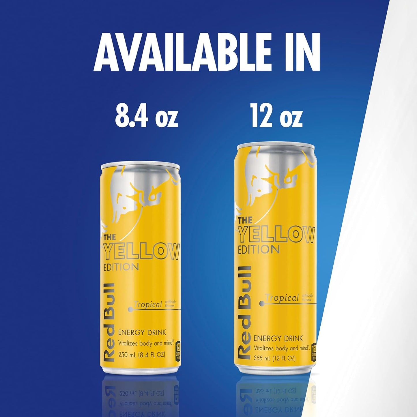 Red Bull Yellow Edition Energy Drink, Tropical, Pack of 24 Cans