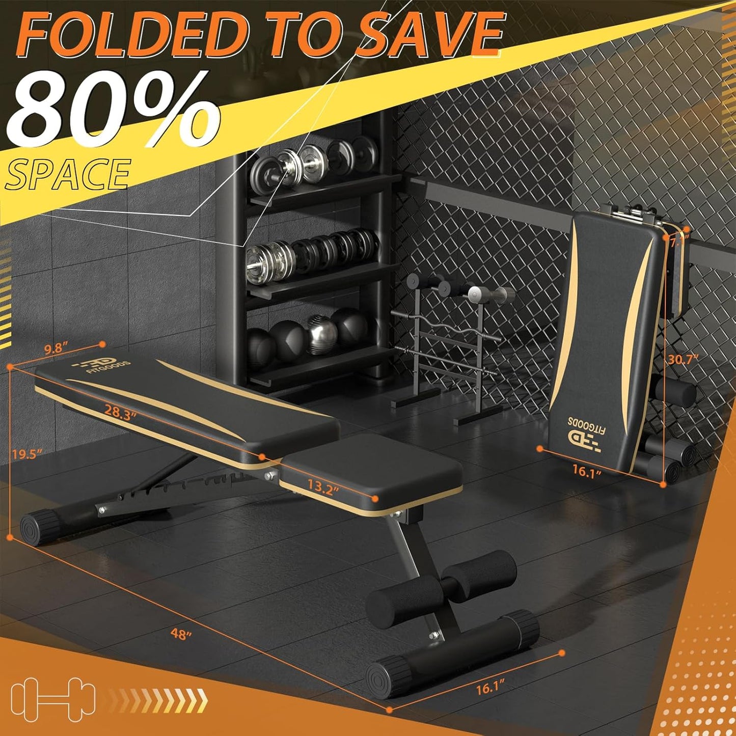FitGoods Adjustable Weight Bench