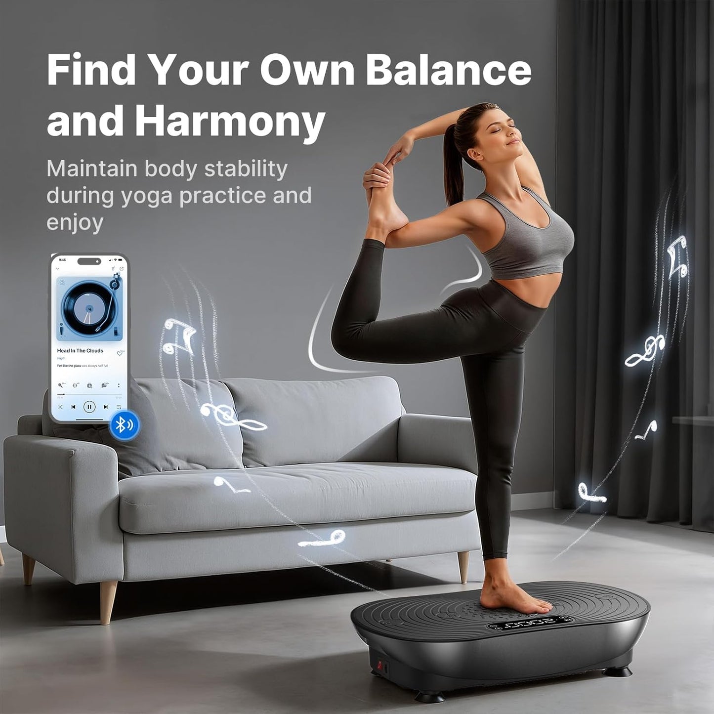 MERACH Vibration Plate Exercise Machine with LED Touch Screen