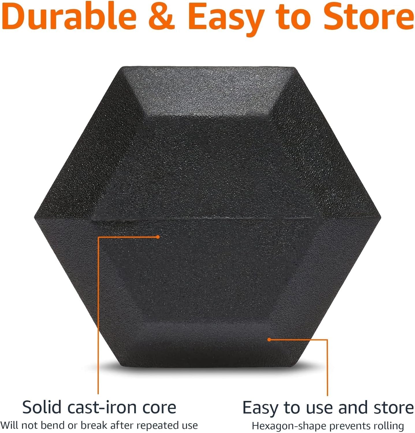 10 Pound Rubber Hex Dumbbell Hand Weight