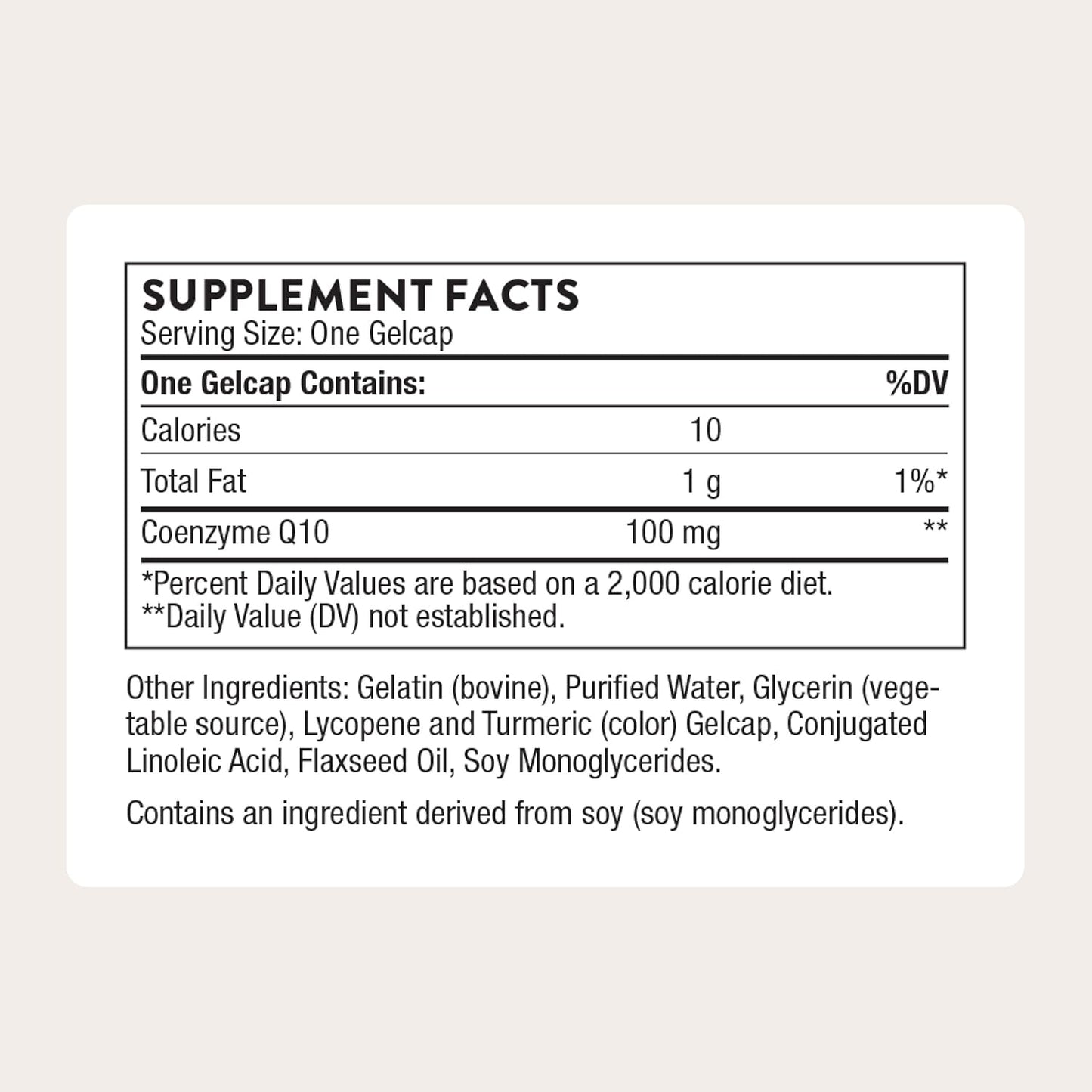 THORNE - CoQ10 - 100mg Optimally Absorbed Ubiquinone Supplement