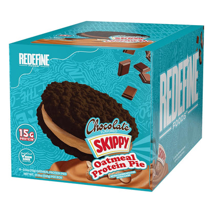 Redefine Foods Oatmeal Protein Pie, SKIPPY Chocolate - 8 Count
