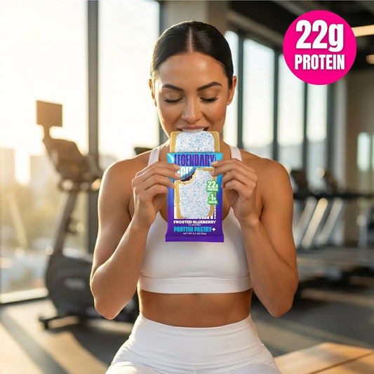 Legendary Foods 22g Protein Pastry 0g Added Sugar, 8 Pack Frosted Blueberry