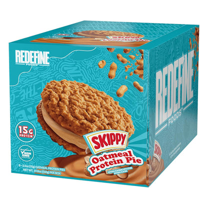 Redefine Foods Oatmeal Protein Pie, SKIPPY Peanut Butter - 8 Count