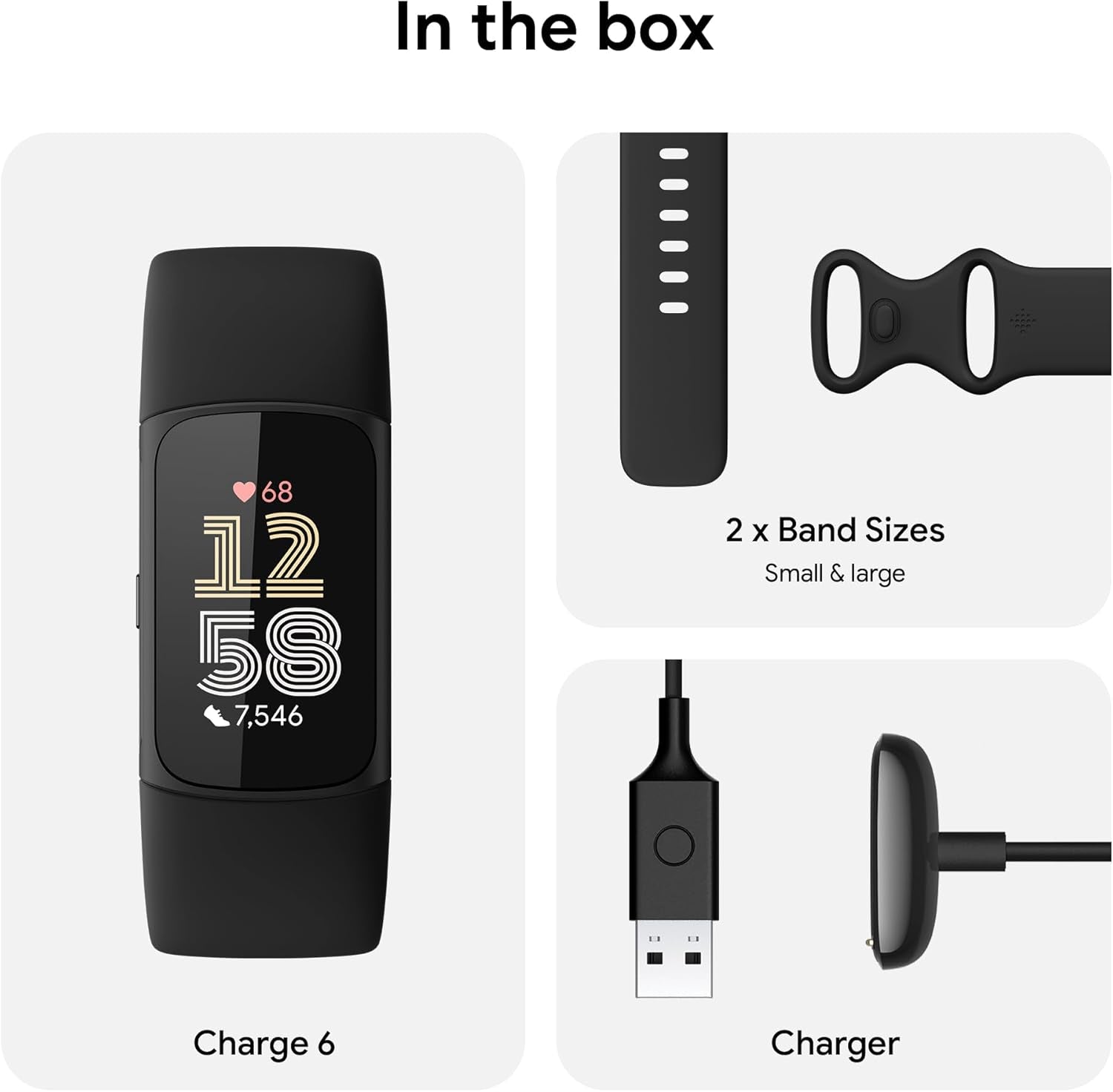 Fitbit Charge 6 Fitness Tracker with Google apps