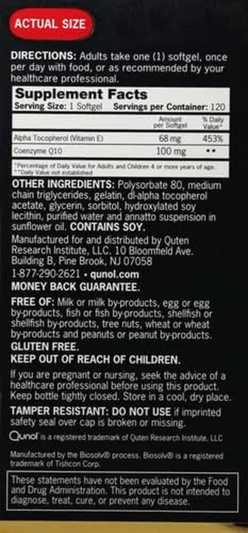 Qunol Ultra CoQ10 100mg, 3x Better Absorption