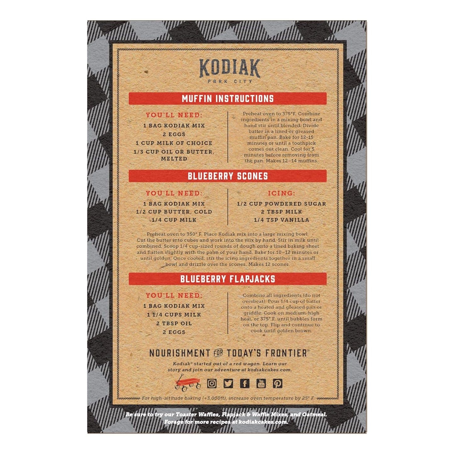 Kodiak Cakes Power Bake, Protein Muffin Mix, Blueberry (Pack of 6)