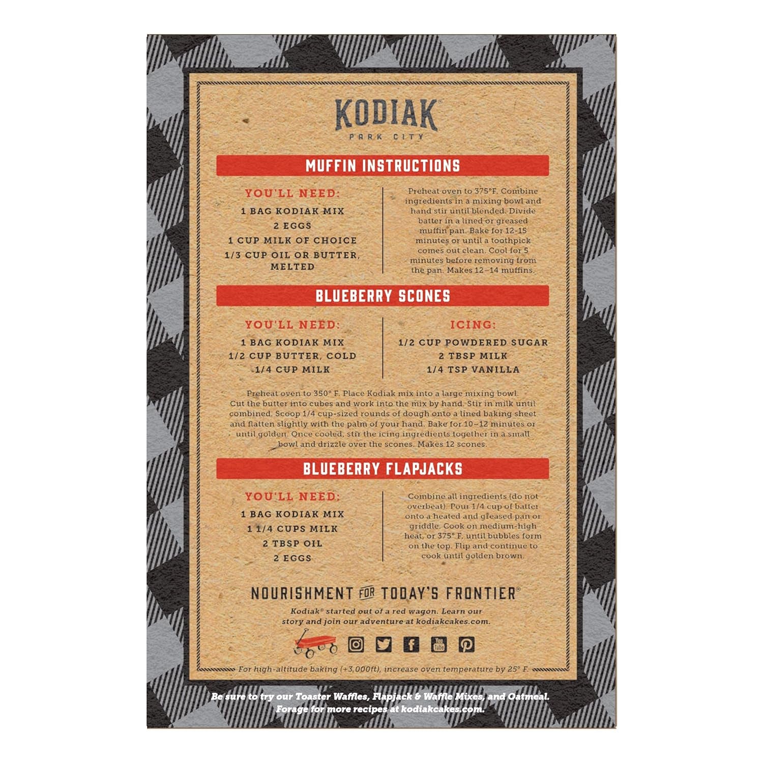 Kodiak Cakes Power Bake, Protein Muffin Mix, Blueberry (Pack of 6)