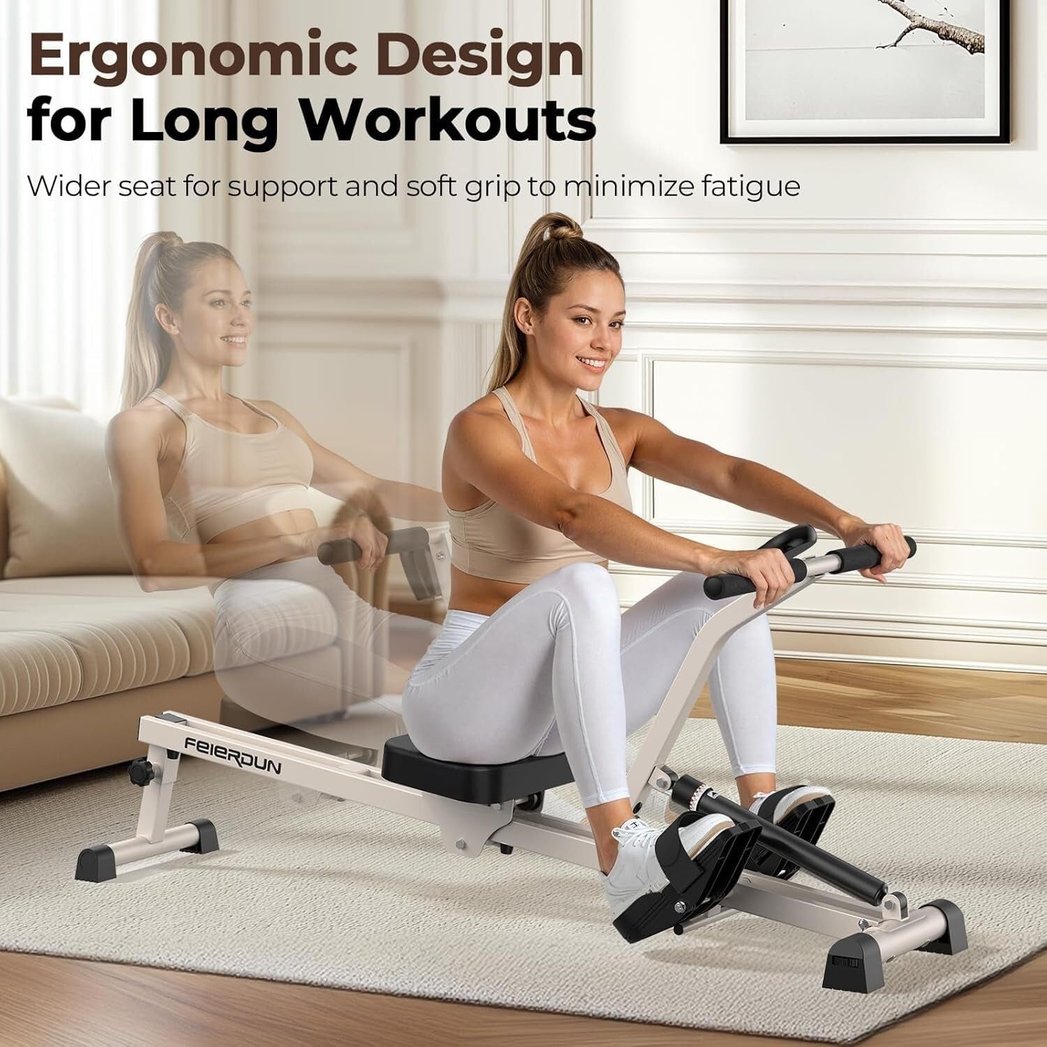 FEIERDUN Hydraulic Rowing Machine for Home