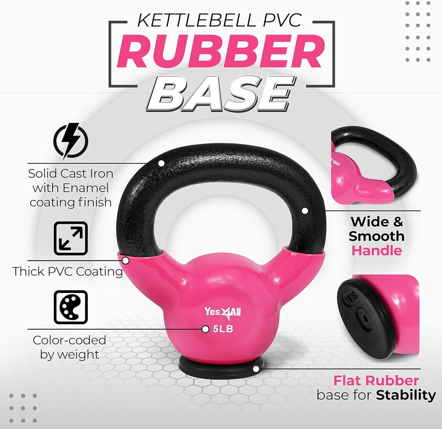 5 Pound Vinyl Coated Kettlebell