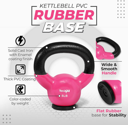 5 Pound Vinyl Coated Kettlebell