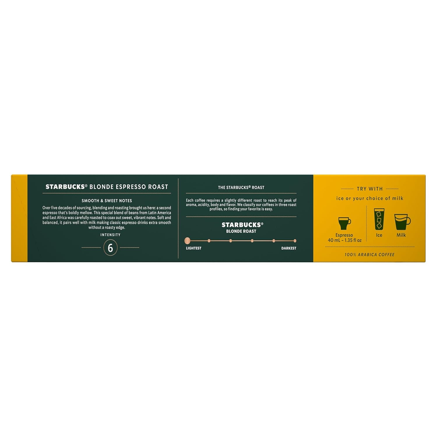 Starbucks by Nespresso Vertuo, Blonde Roast Espresso, 1.35 oz.