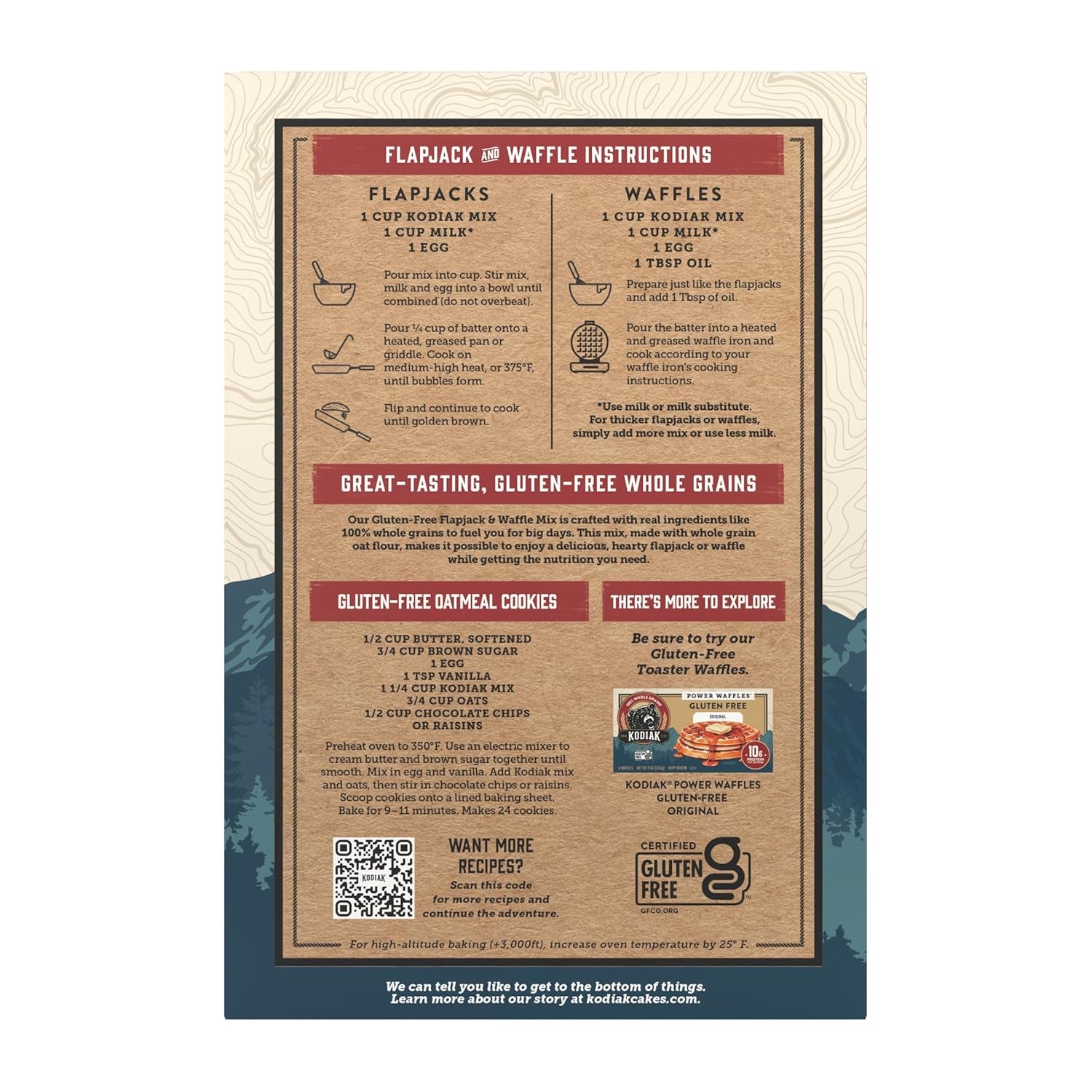 Kodiak Cakes Frontier Oat Gluten Free Protein Pancake and Waffle Mix (Pack of 6)