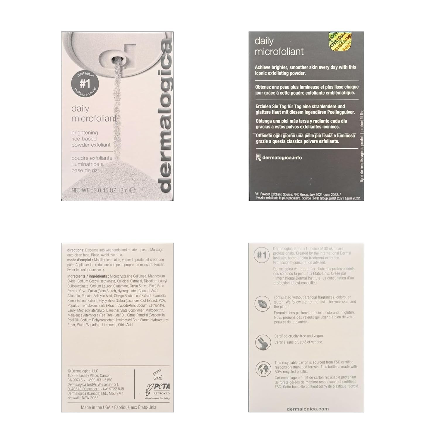 Dermalogica Daily Microfoliant Face Exfoliator Scrub Powder
