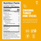 Chomps Snack Size Original Turkey Jerky Meat Sticks, 0.5oz (Pack of 24)